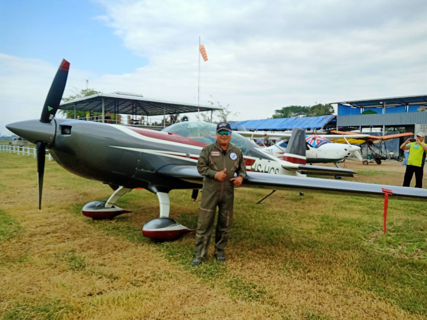 Light aircraft on tarmac