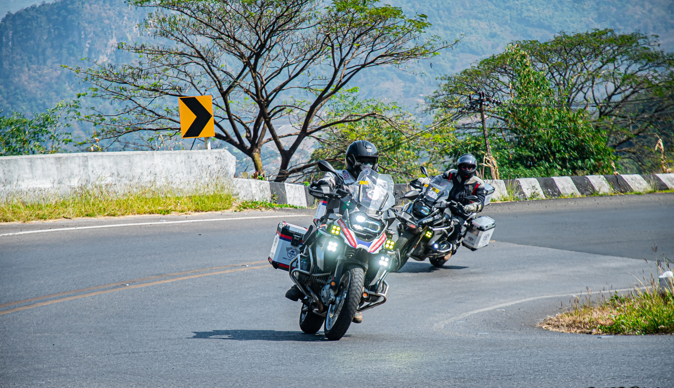 BMW R1250GS Adventure riders on Northern Thailand mountain pass