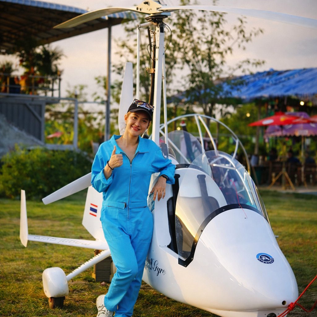Gyrocopter passenger