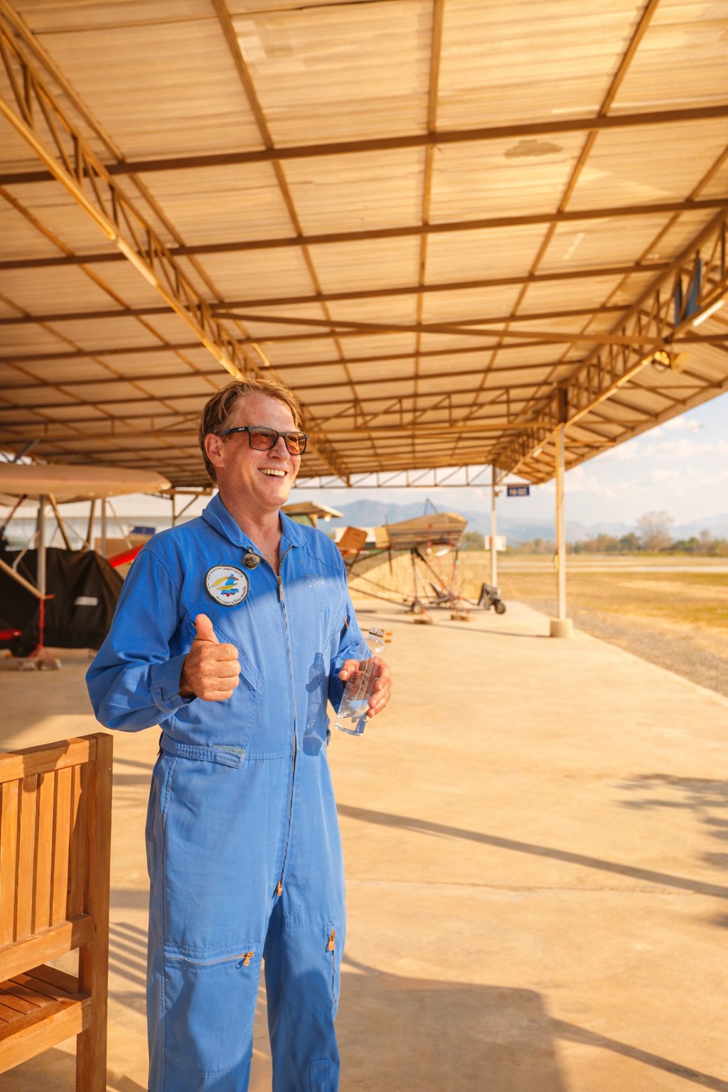 Pilot giving thumbs up