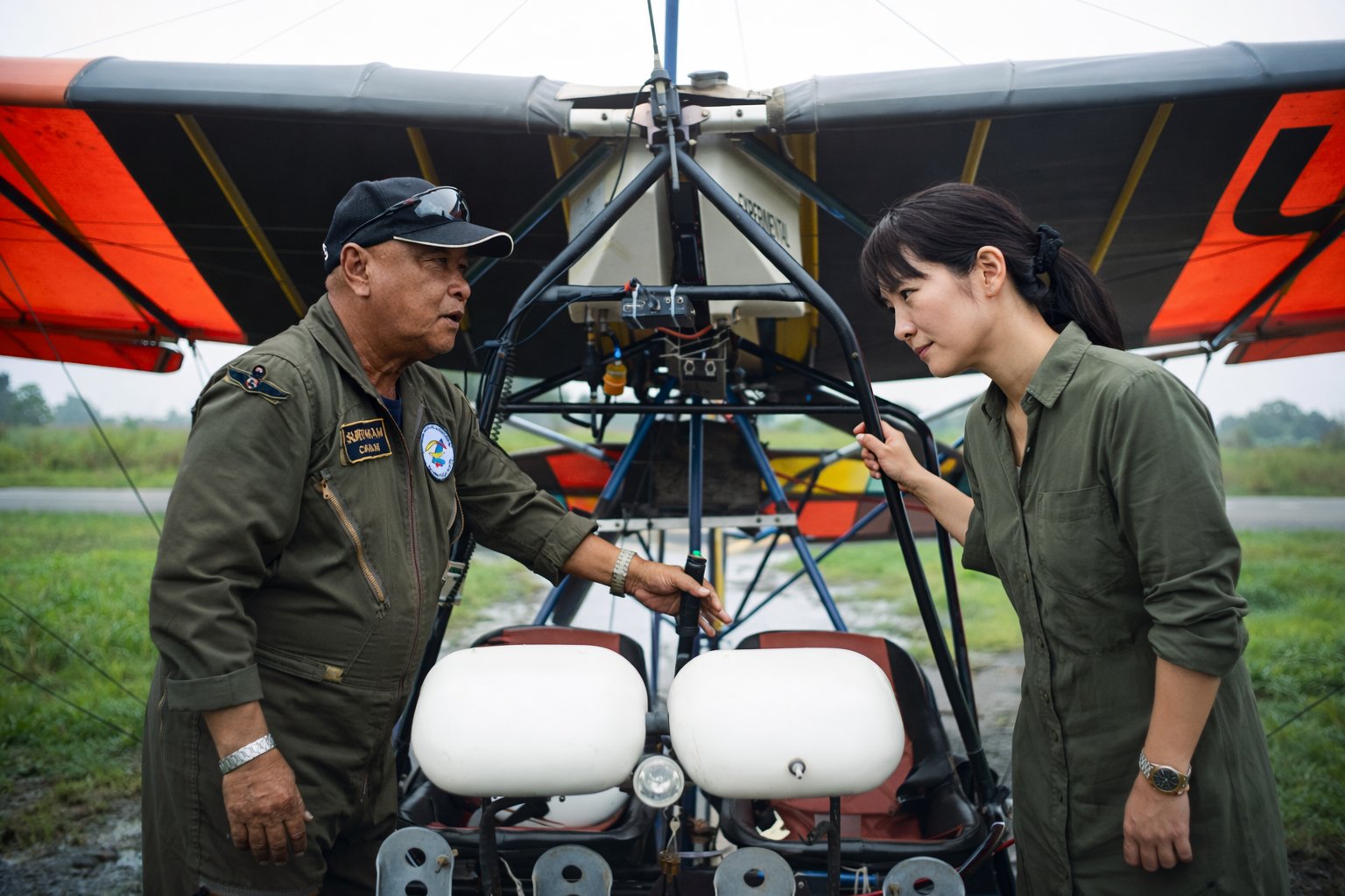 Pilot briefing passenger
